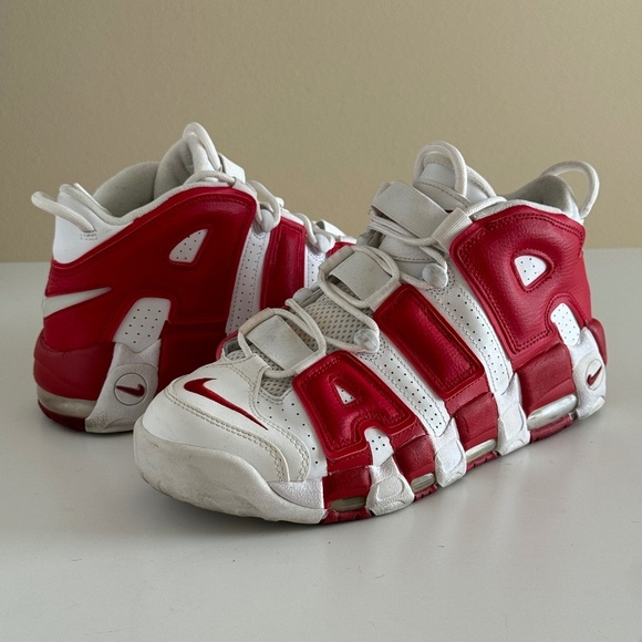 Nike Other - Nike Air More Uptempo Max Varsity White Red EUC 2016 sz 9